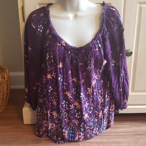 American Eagle Outfitters Floral Off The Shoulder